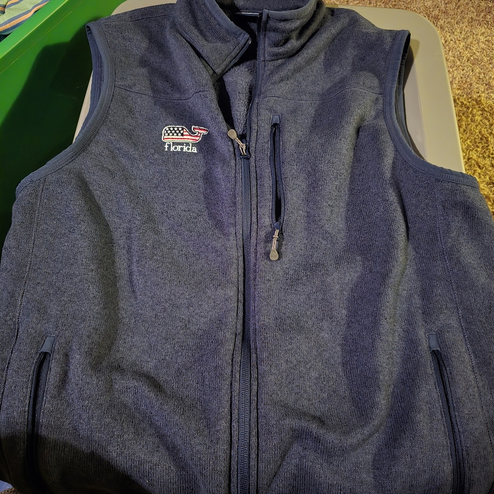 Vineyard Vines Blue Fleece Vest